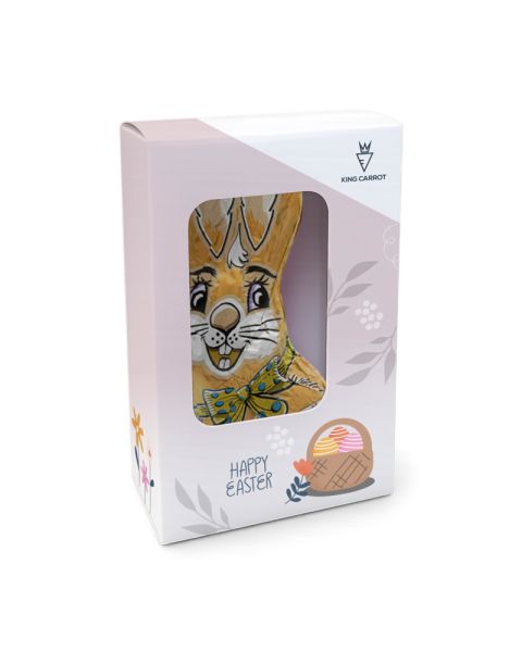 60 g Schokoladen-Osterhase Orange in Kartonage mit Werbedruck