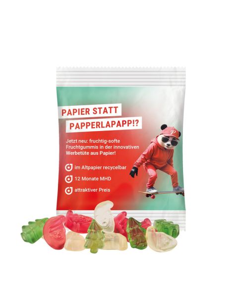 15 g Trolli Fruchtgummi Weihnachtsmischung im Werbetütchen aus recyclingfähigen Papier