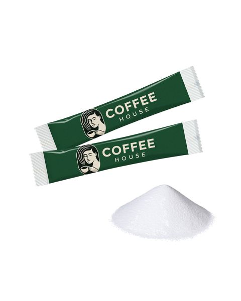 Paper stick with organic sugar and promotional print