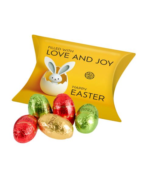 Ferrero Küsschen eggs in customisable pillow packaging