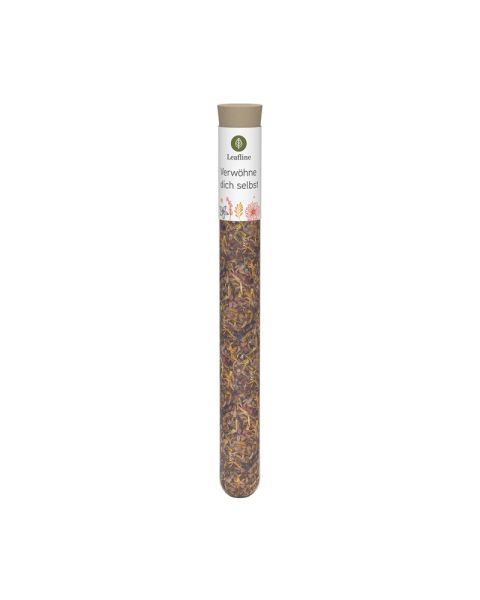 Test tube M with blossom salt and promotional label