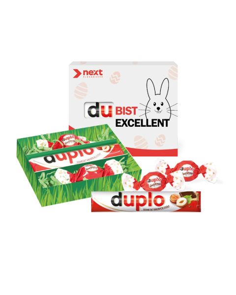 duplo Osternest mit einer Schokoladenmischung und einem Rundum-Druck