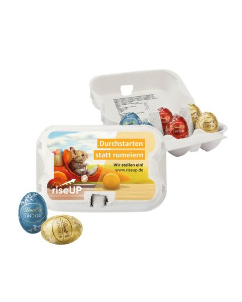 Easter six-pack of Lindt Premium with printable promotional label