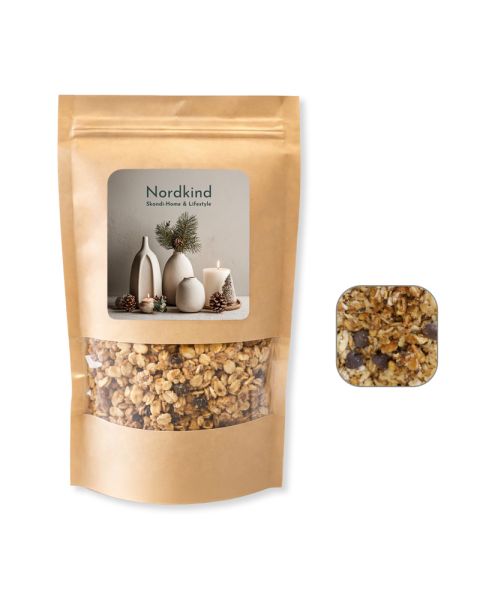 100 g BIO Granola Schoko vegan im Werbebeutel mit Logodruck