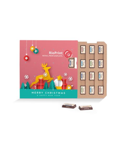 Advertising Advent calendar ECO with paper inlay and Sarotti chocolate bars