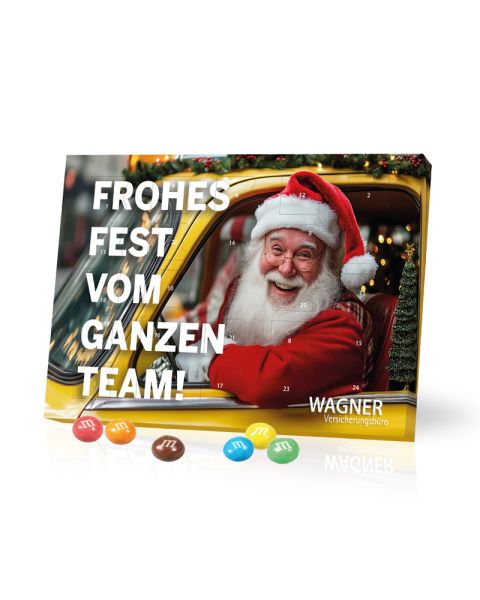 Tisch-Adventskalender M&M® Knusperkugeln und Werbedruck