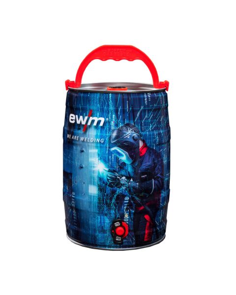 Light speciality beer in a 5-litre beer keg with advertising print