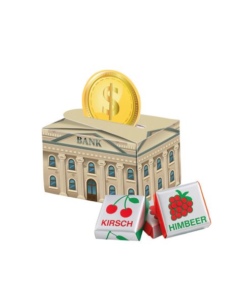 Fruchtkaramelle in Geschenkbox Rund und Werbedruck