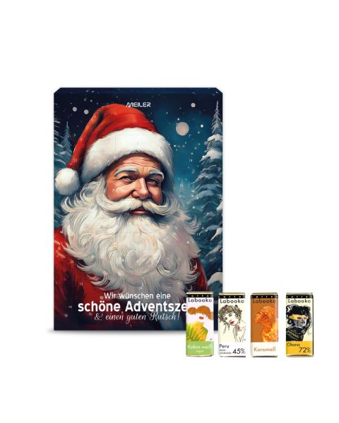 Advent calendar with Zotter chocolate and all-round advertising print