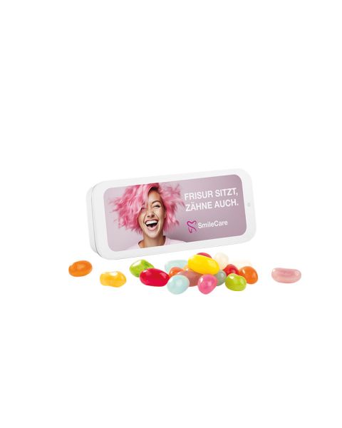 American Style Jelly Beans in sliding lid tin with promotional print