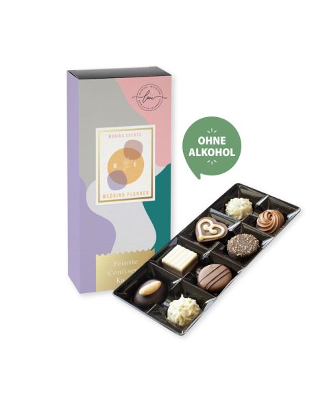 95 g Heilemann praline selection in promotional box with promotional print
