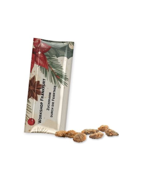 25 g Feuergebrannte Mandeln ohne Zuckerzusatz im Portionsstick mit Werbedruck