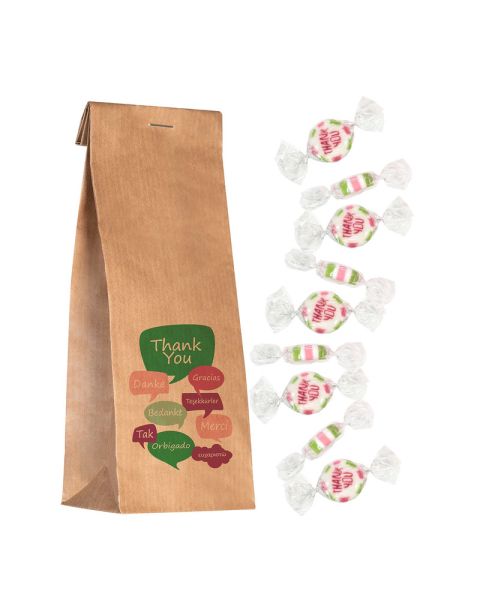 Paper bag with standard print