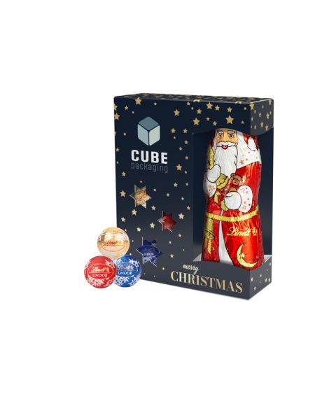 St. Nicholas Mix Lindor mini balls in high-quality presentation box with promotional print