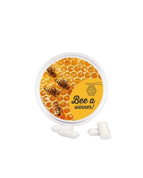 Candy tin with KoRo chewing gum with promotional print