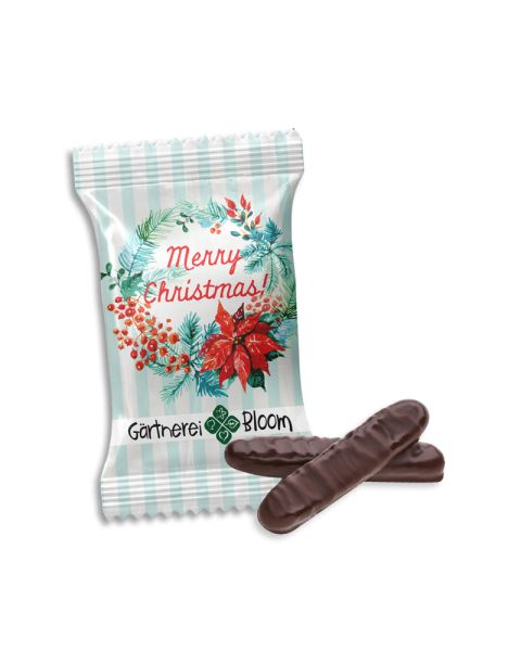 Bahlsen Lebkuchen Sticks in einer Werbetüte mit Bedruckung