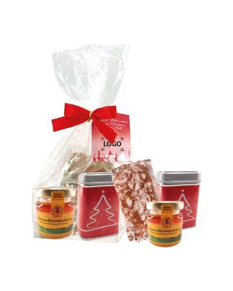 Tee Tüte Weihnachtszeit mit Werbeanbringung