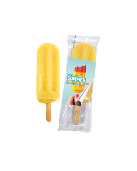 90 ml passion fruit sorbet ice cream with promotional label
