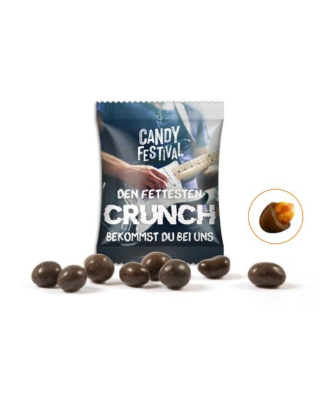 10 g Treets Crunchy Corn von ChoViva im Werbetütchen mit Werbedruck