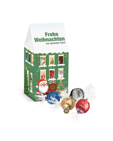 Lindt Weihnachtshaus Wintertraum mit Werbedruck