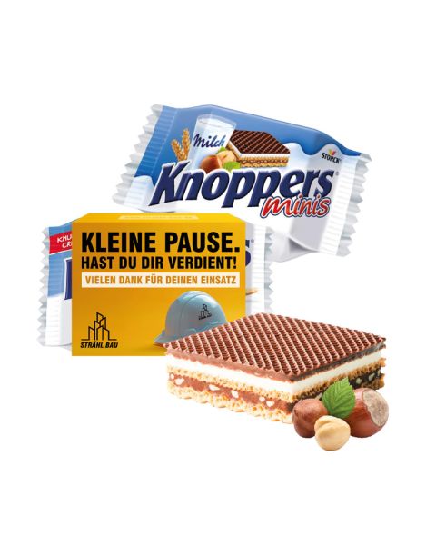 Knoppers minis in promotional slipcase with logo print