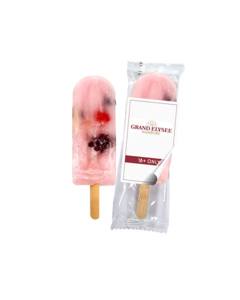 90 ml wild berry Lillet sorbet ice cream with advertising label