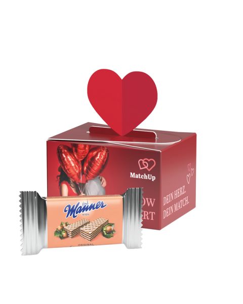 Manner 2er in Geschenkbox Herz und Werbedruck
