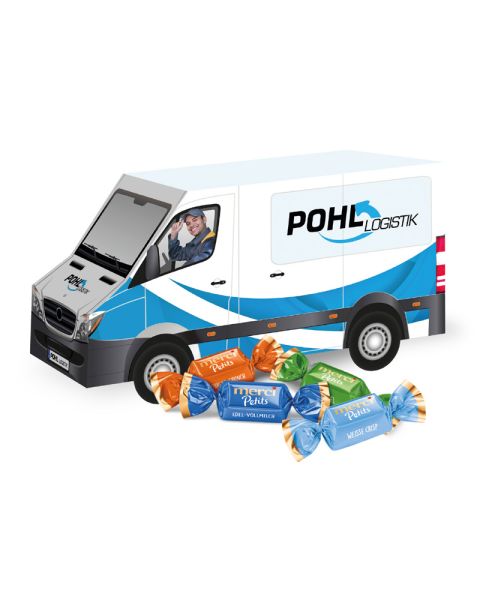 3D gift transporter Merci Petit with promotional print