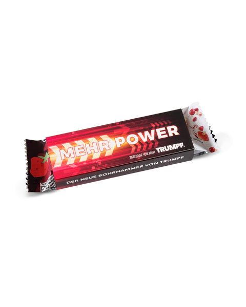 Powerbar Energy Bar Cacao Crunch in promotional sleeve with customised printing