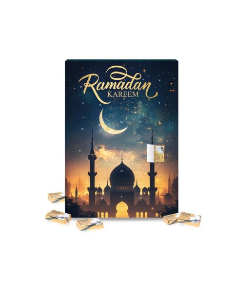 Ramadan calendar with Lindt chocolate and all-round advertising print