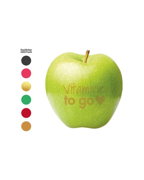 LogoFruit green apple with standard print Vitamins