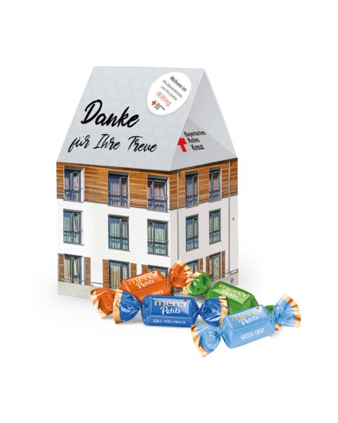 3D gift house Merci Petit with promotional print