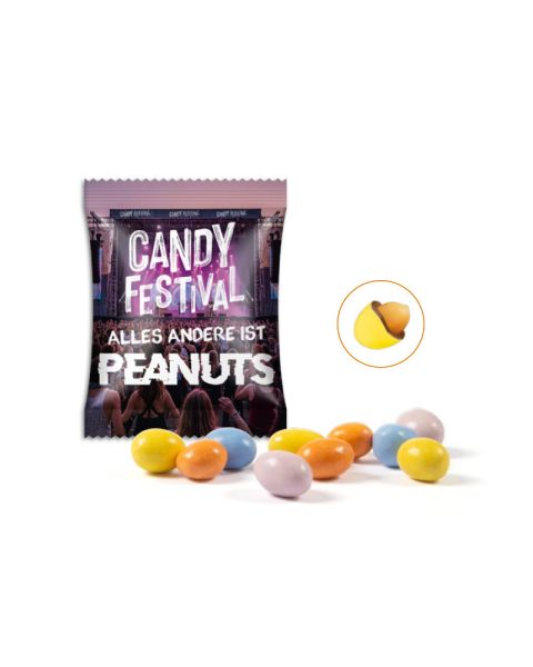 10 g Treets Peanuts von ChoViva im Werbetütchen mit Werbedruck