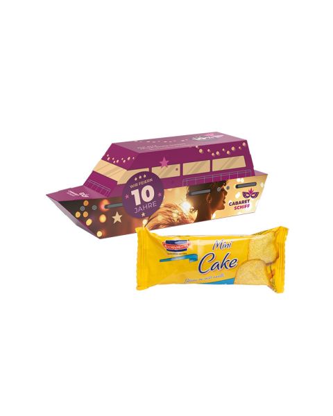 3D ship with KuchenMeister sponge cake and promotional print