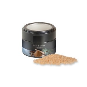 Bio Gewürzmischung Lebkuchen in schwarzer Mini Metalldose mit Sichtfenster und Werbebanderole