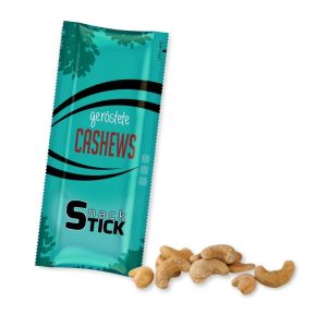 Bio Cashewkerne geröstet gesalzen im Portionsstick mit Werbedruck