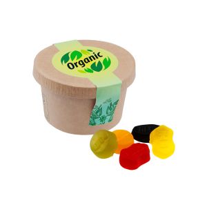 130 g Winegums im Kartonbechern mit einem Werbe-Flügeletikett