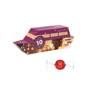 3D Schiff mit Lindt LINDOR Milchkugeln und Werbebedruckung