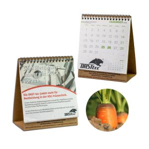Karotte Samenpapier-Tischkalender - Weihnachten mit Werbeanbringung
