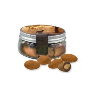 Schokomandeln mit Zimt in Mini Sweet Dose mit Werbebanderole