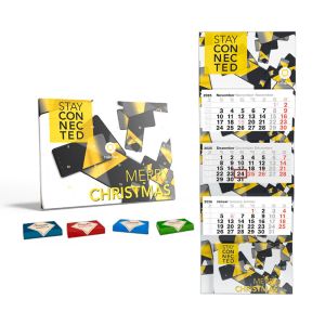 120 g Jahreskalender mit Sarotti Adventskalender und Werbedruck