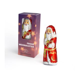 10 g Lindt Nikolaus in Sichtfensterkartonage mit Wunschbedruckung