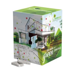 Tower Advent calendar Alpine milk chocolate bars with advertising print
