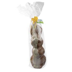 2500 g Schokoladen-Osterhase mit Schleife und bedruckbaren Anhänger