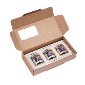Backofen-Gourmetsalz als 3er-Set in Mailingbox mit Fenster