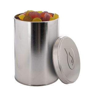 Fruchtgummi in 1,3 l Metalldose mit geprägtem Deckel