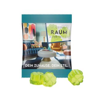 10 g Trolli Fruchtgummi Kleeblätter im Werbetütchen mit Werbedruck