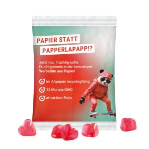 50 g Trolli Fruchtgummi rote Herzen im Werbetütchen aus recyclingfähigen Papier
