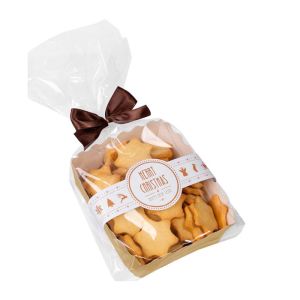 Butterkekssterne in Präsentschale mit Banderole
