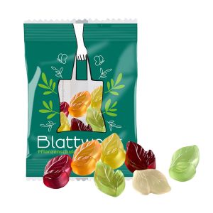 10 g veganes Standard Fruchtgummi im Werbetütchen mit Werbedruck